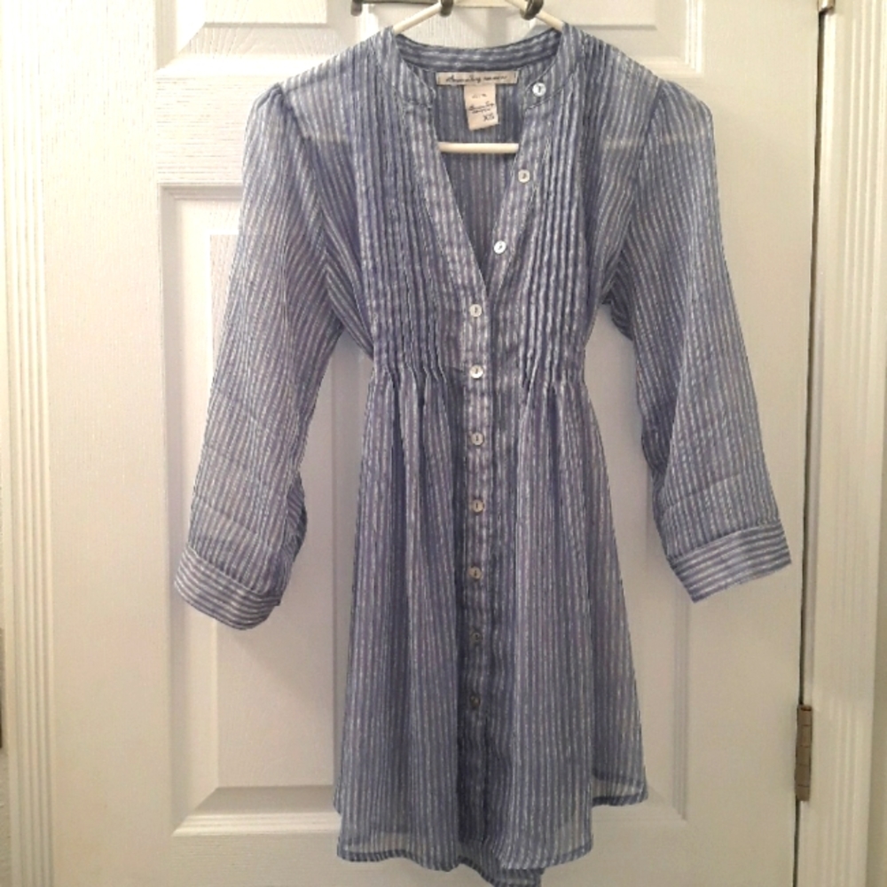 American Rag Striped Opaque Top